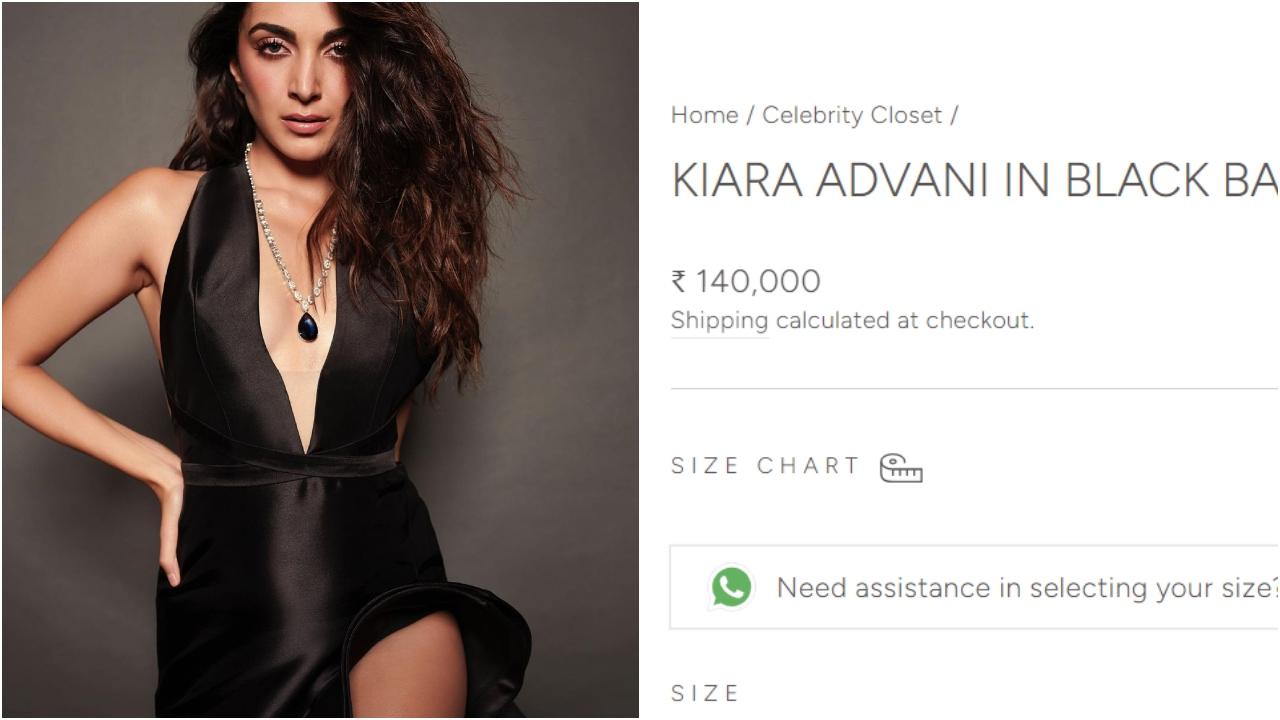 The high-end luxurious backless gown with a deep neck, tie-up straps and ruffled slit came with a price tag of Rs. 140,000